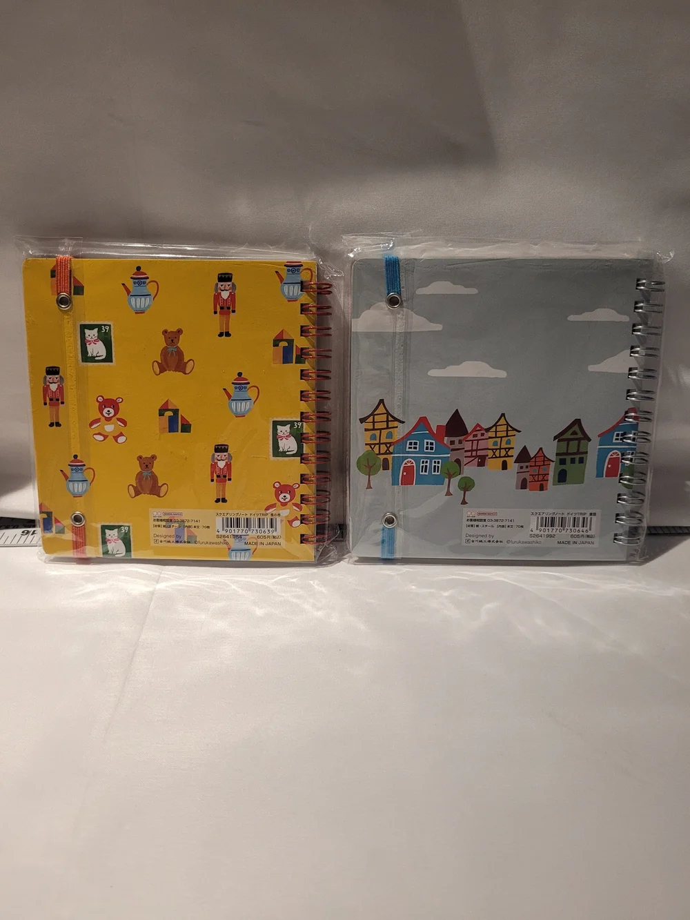Furukawa Paper Co. Sun-Star Square Ring Notebooks German TRIP Lot of 2 Cute Kawa